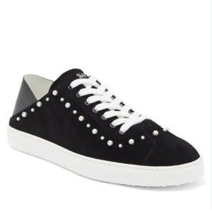 NWB STUART WEITZMAN Stud Suede Sneaker